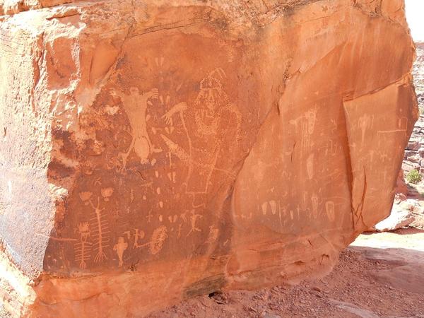 Some of the ancient petroglyphs in the area