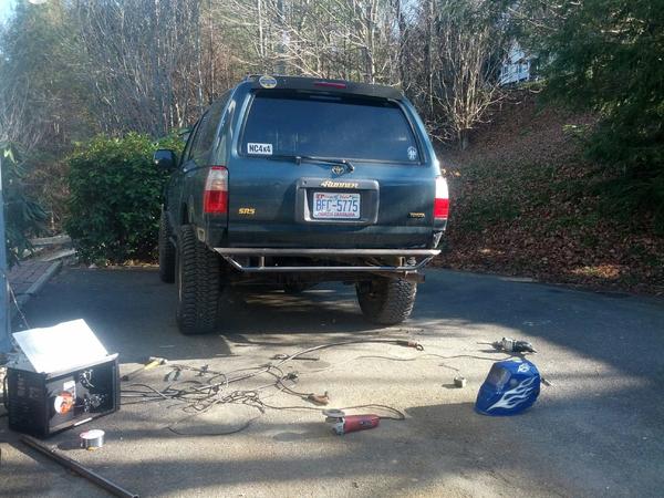 some progress on the rear bumper build