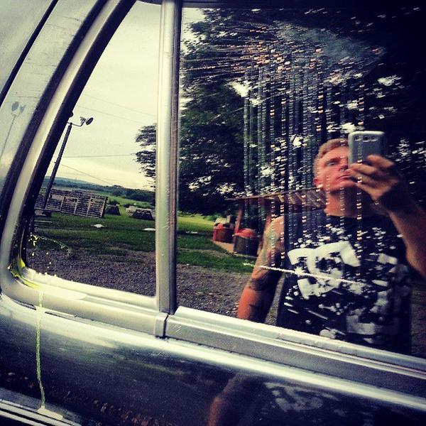 Some punks shot my truck at paintball >.<
