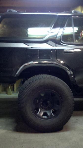 Spare tire is rust free. Placed it next to my 4R just to get an idea.