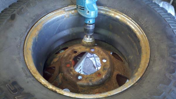 Spare tire rust removal...