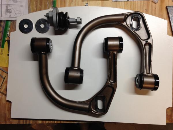 SPC UCA before installation, repainted and installed new upper ball joints from SPC. Bought these used from the Forum.