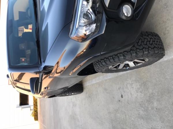 Stance View - 285/70R17 BFG KO2  on stock TRD Offroad wheels + 1.25”  Spidertrax spacers. (Yes. I did a BMC. No, there is absolutely no rubbing at ful