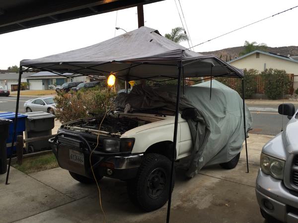 started raining
