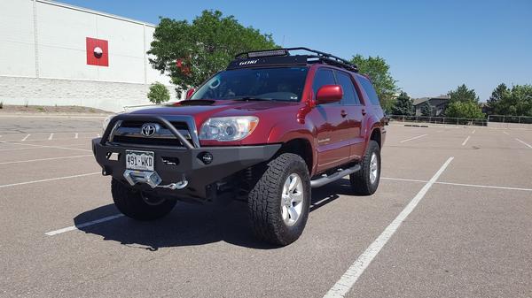 Steel bumper & winch installed.