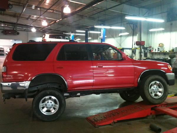 stock flexing i was at work and thats the ramp to get on the alignment rack.