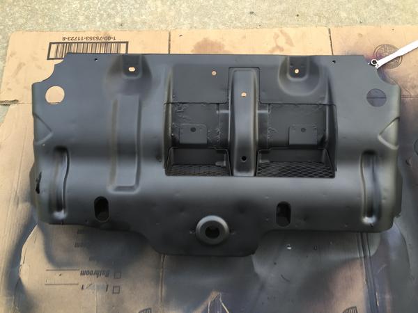 Stock skid plate painted