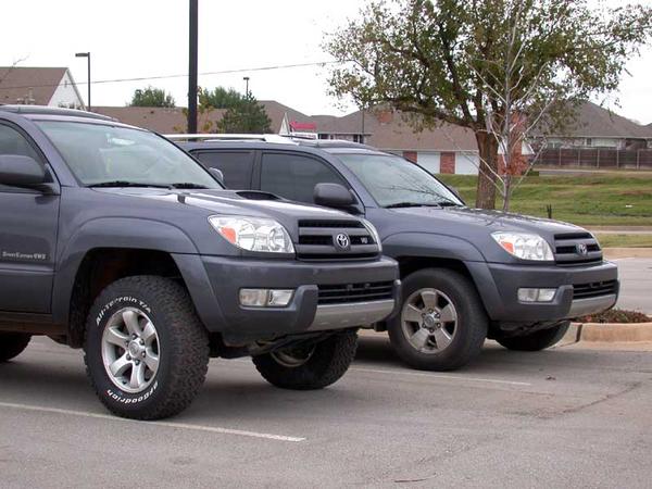 Stock vs 3" Revtek lift with BFG's