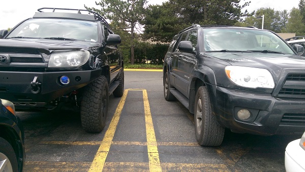 Stock vs Lift (front)