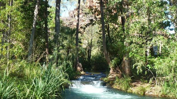 Streams flowing from the valley into the Gorge