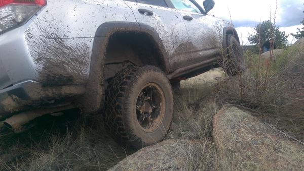 Stretching her legs out