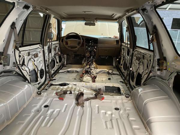 stripped interior