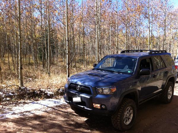 Stupid license plate was trying to stay behind with my skid plate.  Still really don't know where that skid plate is.