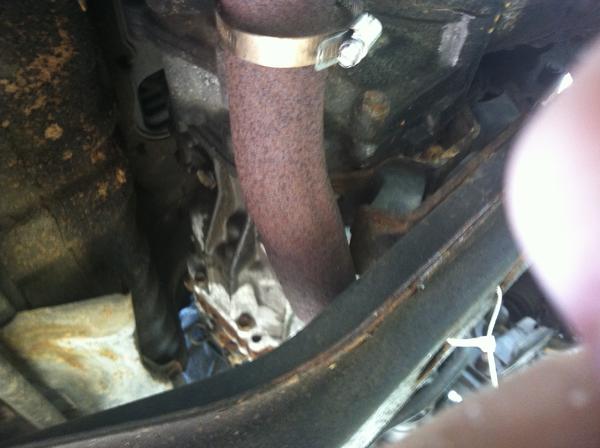 such a rusty header. cant wait to buy the stainless or chrome exhaust system.