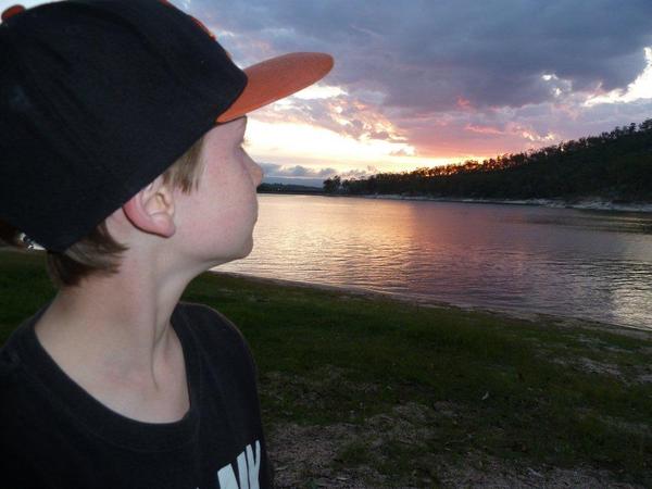 Sunset over the lake