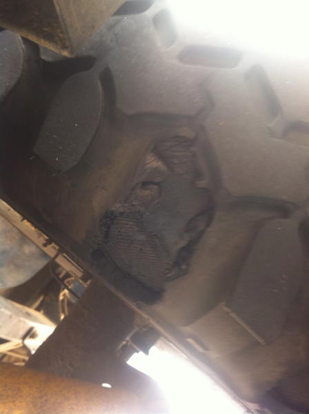 Super Swamper lost some rubber treed