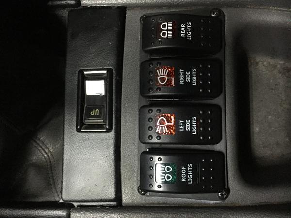 Switches for lights on all sides