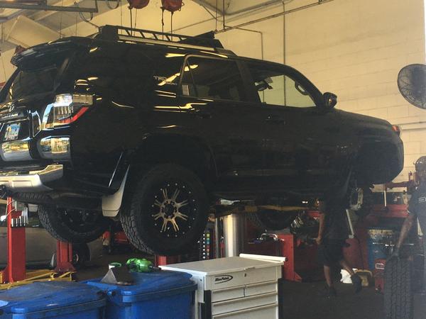 T4R at the tire shop for the 3rd time in 3 days and finally got the tires balanced correctly eliminating wheel vibration