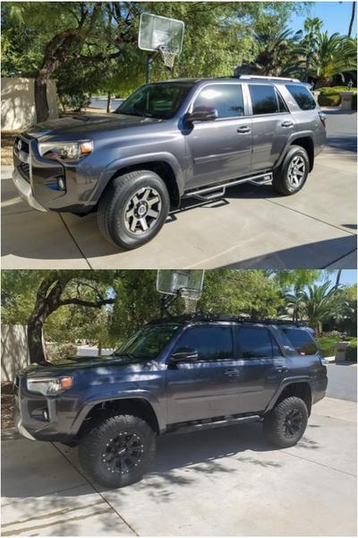 T4R Evolution - Stage 1 - ICON Lift, Wheels and Tires, new roof rack, and swapped Nerf bars for RPM Sliders.
