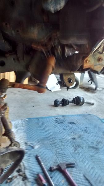 tearing apart tie rods CV's and ball joints