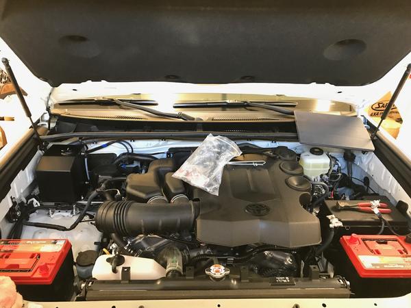 Test fitting the 2 new group 35 batteries