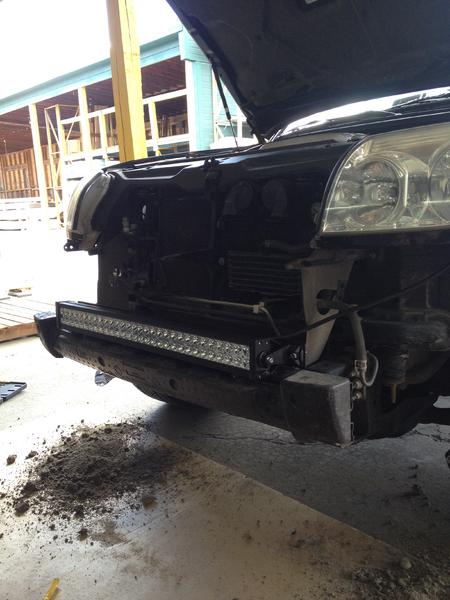test fitting the bar