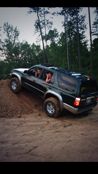 Testing my approach angle on a pile of dirt