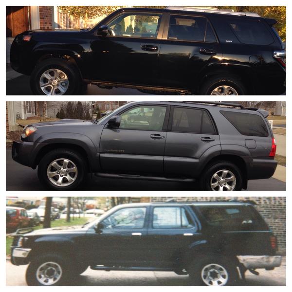 The 3 4Runners I have owned. The 3rd generation is the only one that I never got to own.