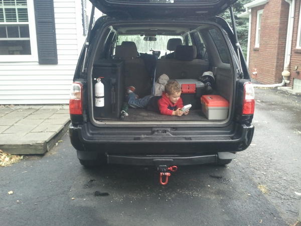 the boy getting in some leapster time... we both love our 4runner