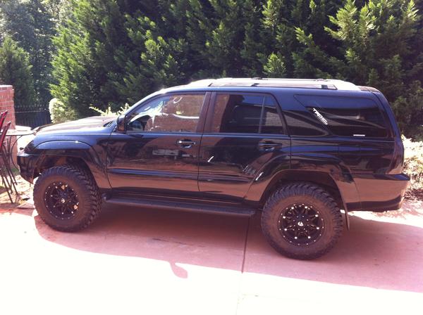 The first time she came home with the new wheels, tires and lift!