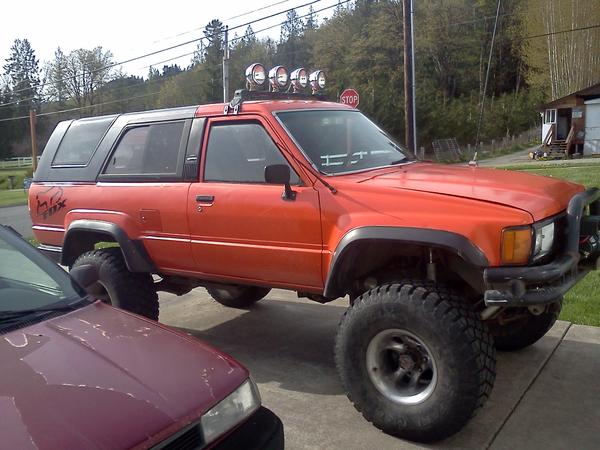 The new wheels and 35s and the new fox stickers