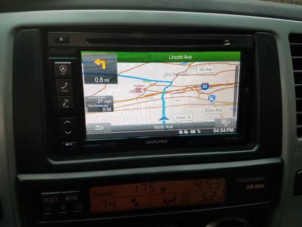 The TomTom had to go, this is an alpine unit, alpine amp, focal speakers in the doors (sound deadening in the doors) and a Kenwood compact subwoofer u