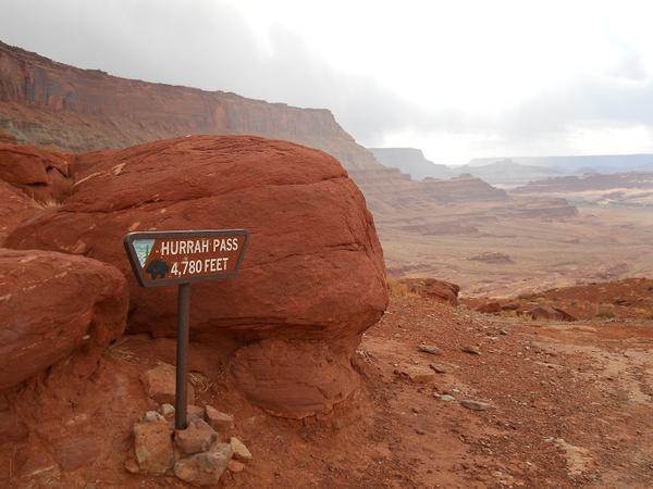The top of a fun climb up a narrow canyon wall, between Kane Springs Canyon and the Colorado River Canyon.  Chicken Corners, Lockhart Basin and others