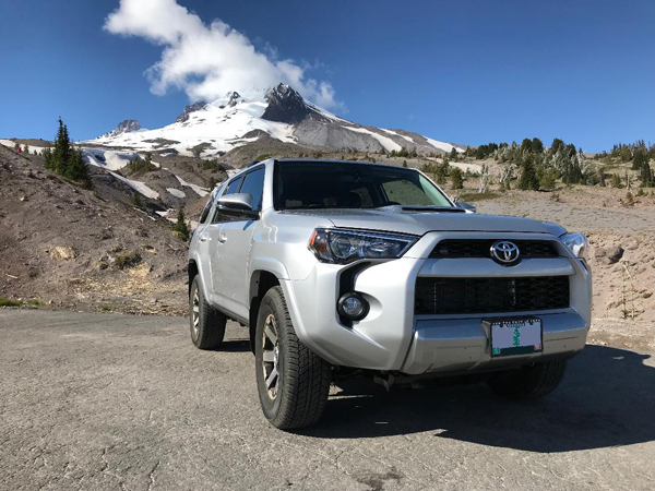 The top of Mt. Hood immediately following a rain storm.