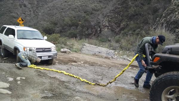 Then this happened..Pulled out by a Jeep