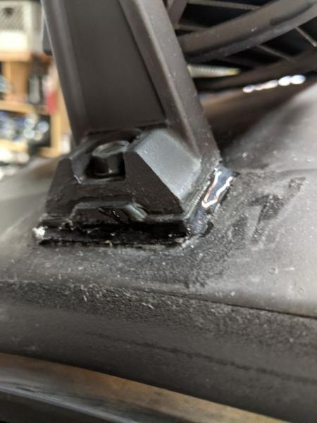 There were some unsealed areas surrounding the light bar mounts and where the cable was drilled through the roof. Sealed using Permatex silicone.