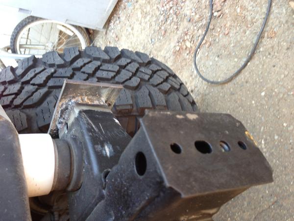 This is my buddies backyard weld job. It's not pretty, but who can argue with free.