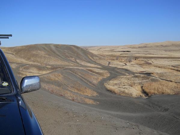 This is on the way up the big hill where all the hillclimb routes are.