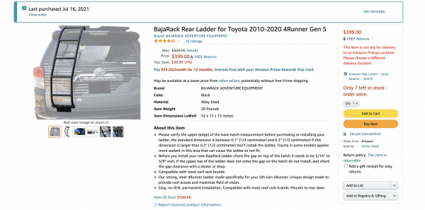 This is the ladder off of amazon.