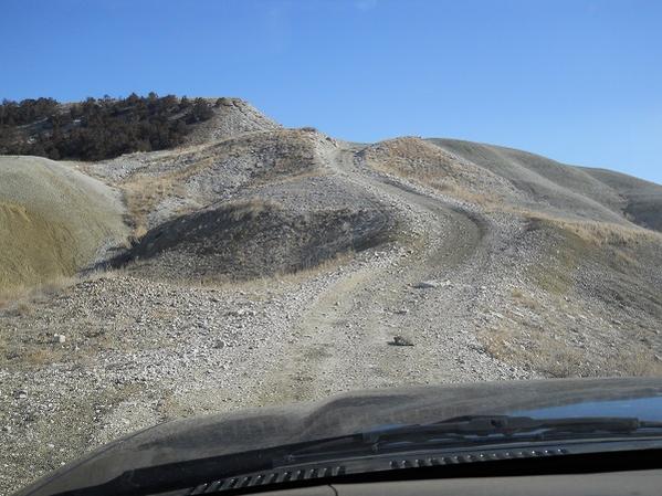 This is the wimpy route I took--stock rig, open diffs, driving solo--didn't feel like getting too risky!