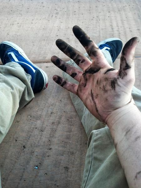 This is what my hands looked like after I was done.