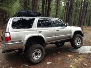 This is when I first lifted, couldnt find anything worthy to drive over but this lame rock