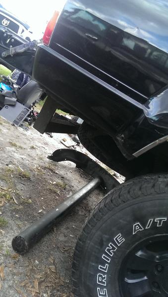 This was after I cut off the spot where the rear bumper sides go on.