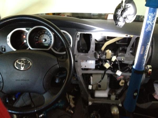 this was my dash after taking the stock radio out