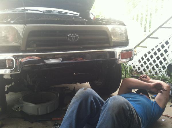 This was right after we had put on my brand new bumper and put A turn signal in