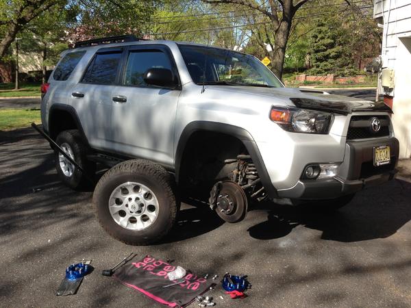 Throwing on the spidertrax spacers.