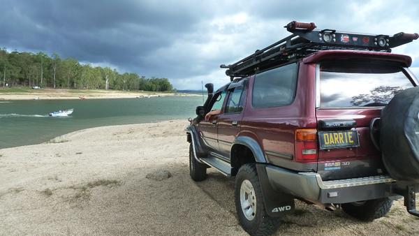 Tinaroo Dam - Too much lightening so we parked the boat and went wheeling.