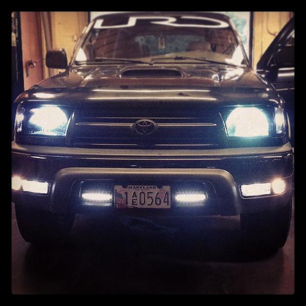 Tinted my headlights with the URD logo on er
