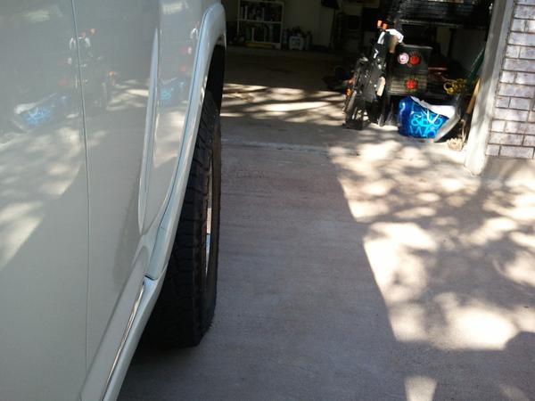 Tire with spacers.   Hankook Dynapro ATM 265's