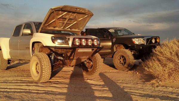Tom P. / Jasmine D.'s post from Facebook. Toyota Tacoma w/ 16x8" Konig Countersteer Offroad wheels.